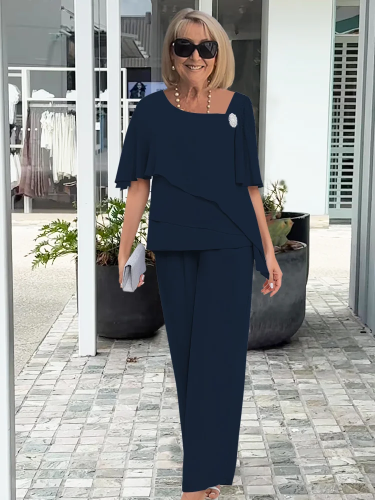 Elegant Women's Two-Piece Pants Set