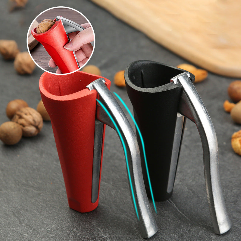 Ergonomic Aluminum Nutcracker in Red and Black
