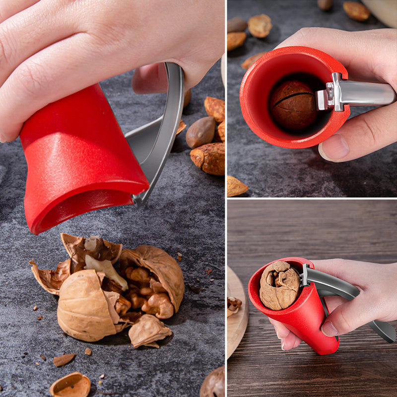 Ergonomic Aluminum Nutcracker in Red and Black