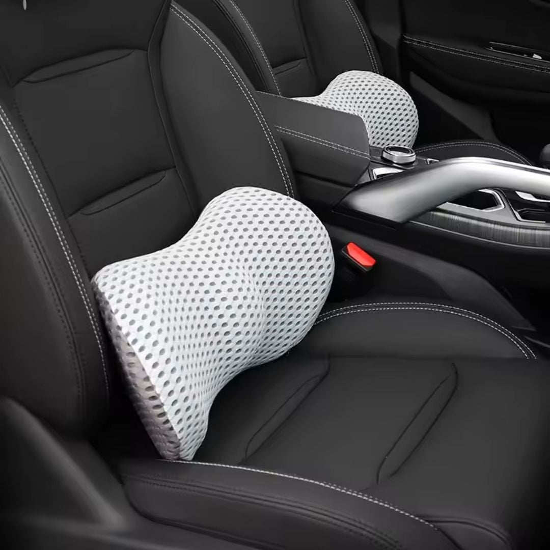 Ergonomic Memory Foam Lumbar Support Cushion – Back Support for Office, Car & Home