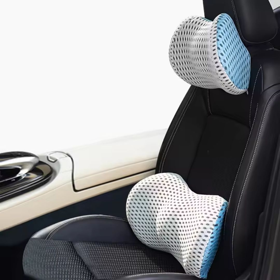 Ergonomic Memory Foam Lumbar Support Cushion – Back Support for Office, Car & Home