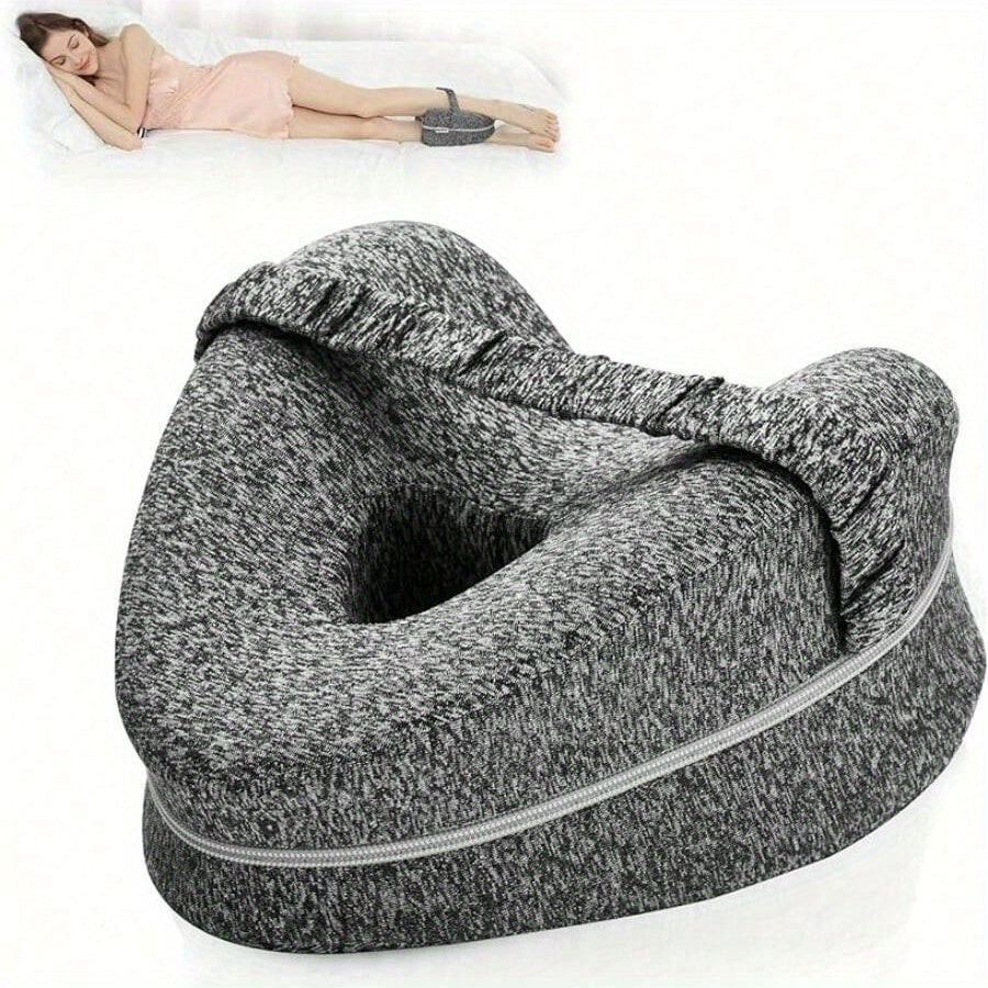 Ergonomic Side Sleeper Knee Pillow with Removable and Washable Cover