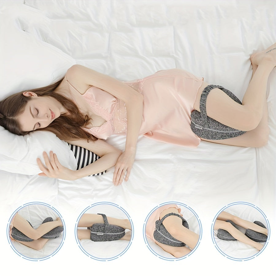 Ergonomic Side Sleeper Knee Pillow with Removable and Washable Cover