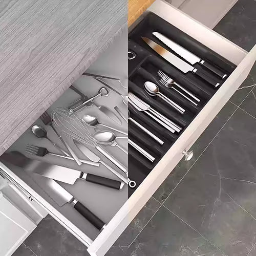 Expandable and Adjustable Kitchen Drawer Organizer