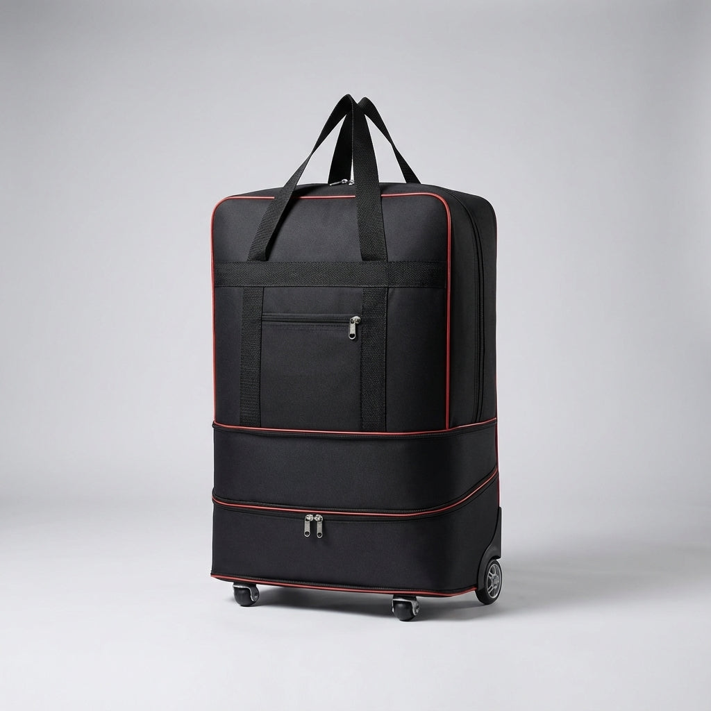 Foldable Wheeled Travel Bag: Spacious & Compact