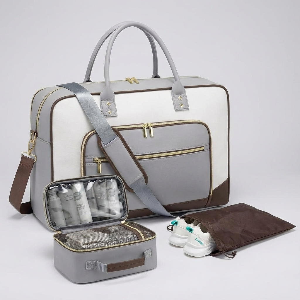 Four-Piece Portable Travel Set for Organized Travel