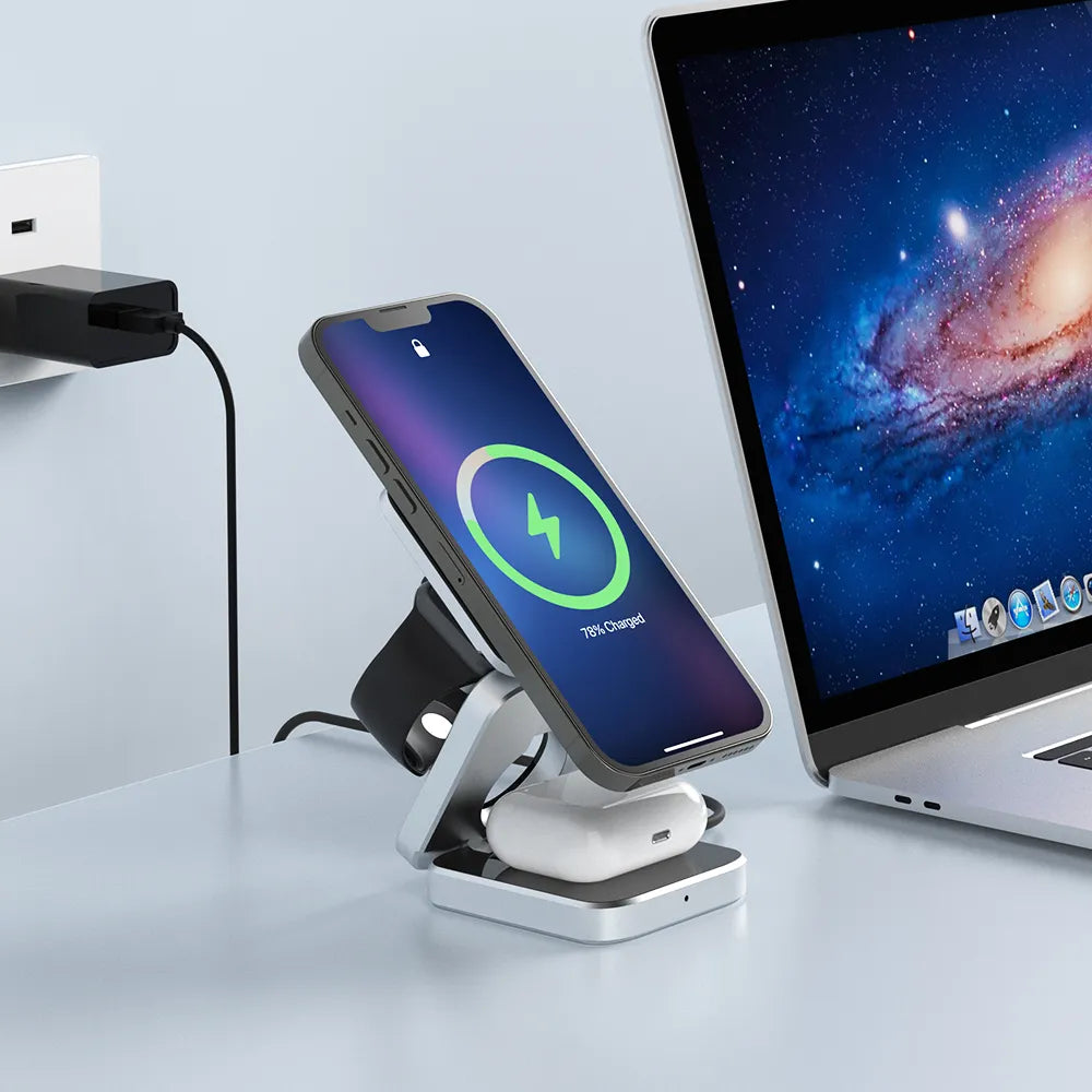 GardenFeel 3-in-1 Charging Station | Magnetic and Foldable Charger