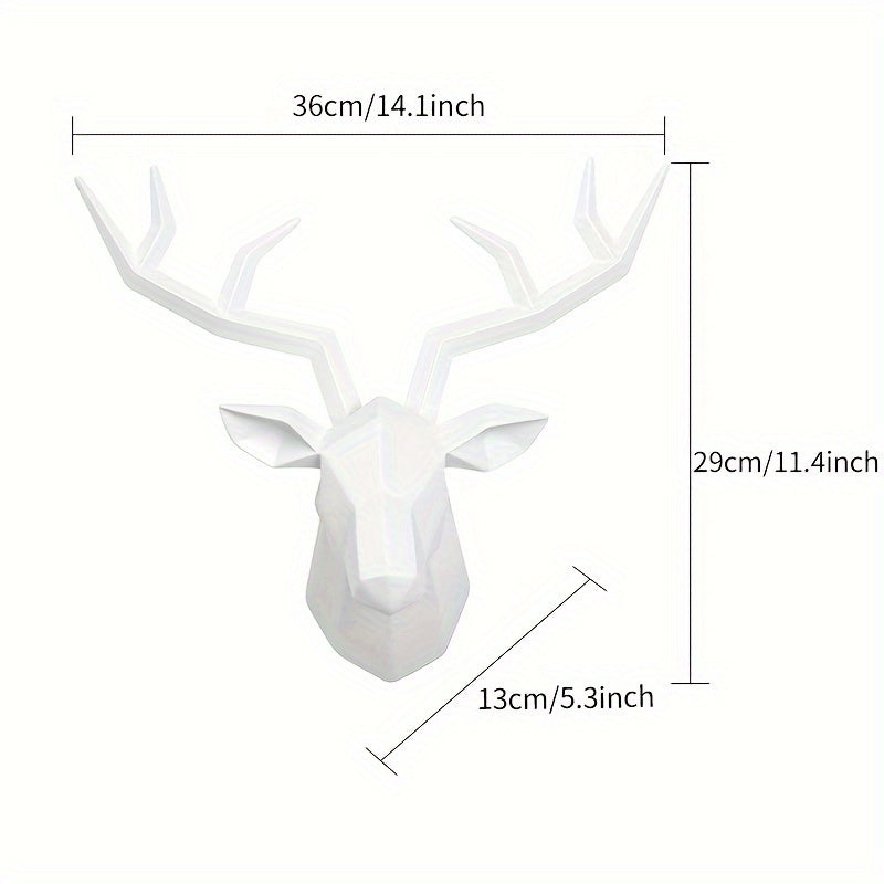 Geometric Deer Head Wall Sculpture