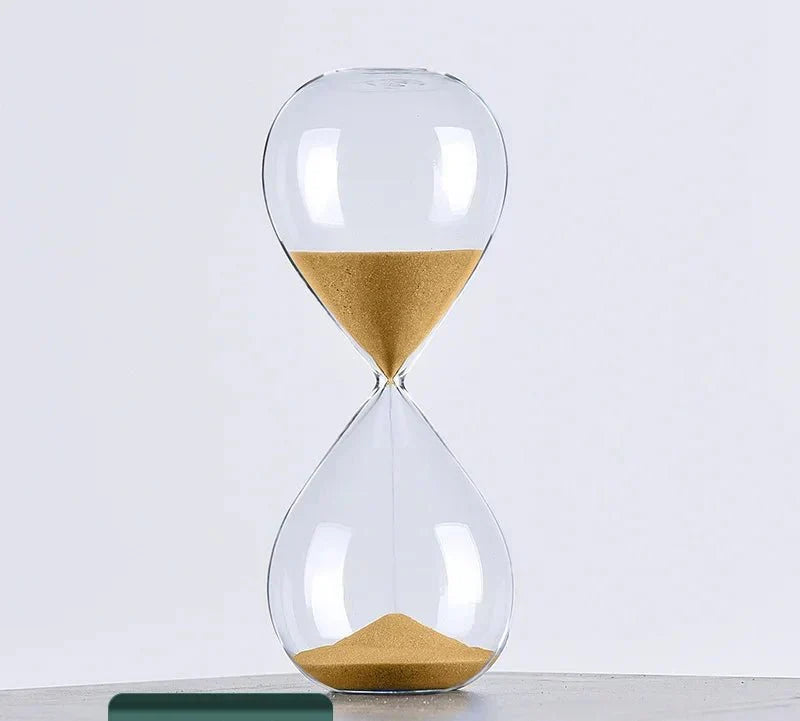 Glass Hourglass Sand Timer - Stylish Decoration with 5/10/30/60 Minute Options