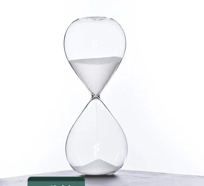 Glass Hourglass Sand Timer - Stylish Decoration with 5/10/30/60 Minute Options