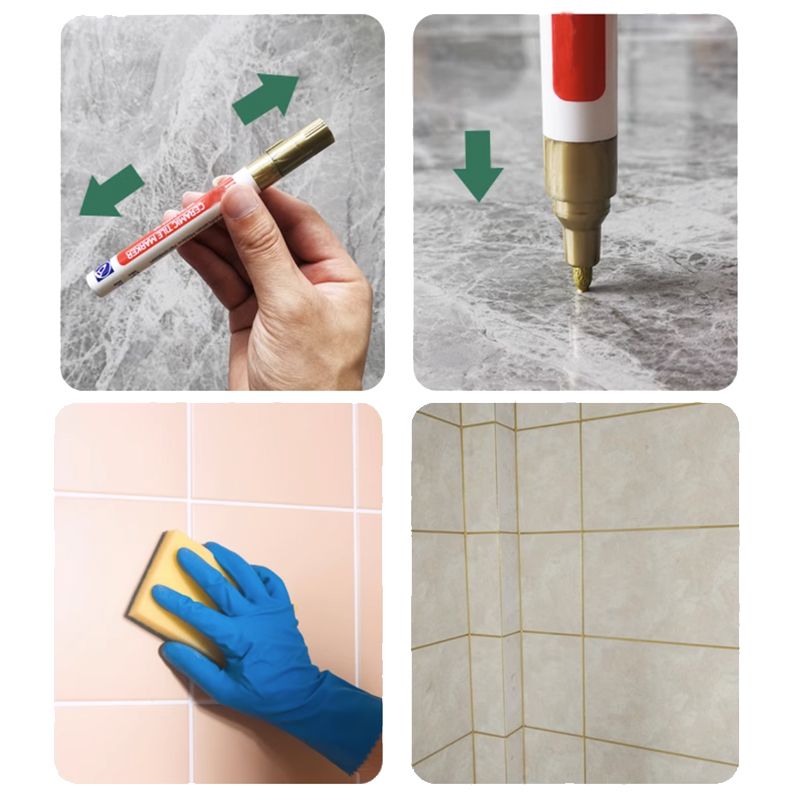 Grout Repair Pen - Waterproof Polymer Sealant, Anti-Mold Formula, Quick-Drying & Odorless - For Bathroom & Kitchen Tiles
