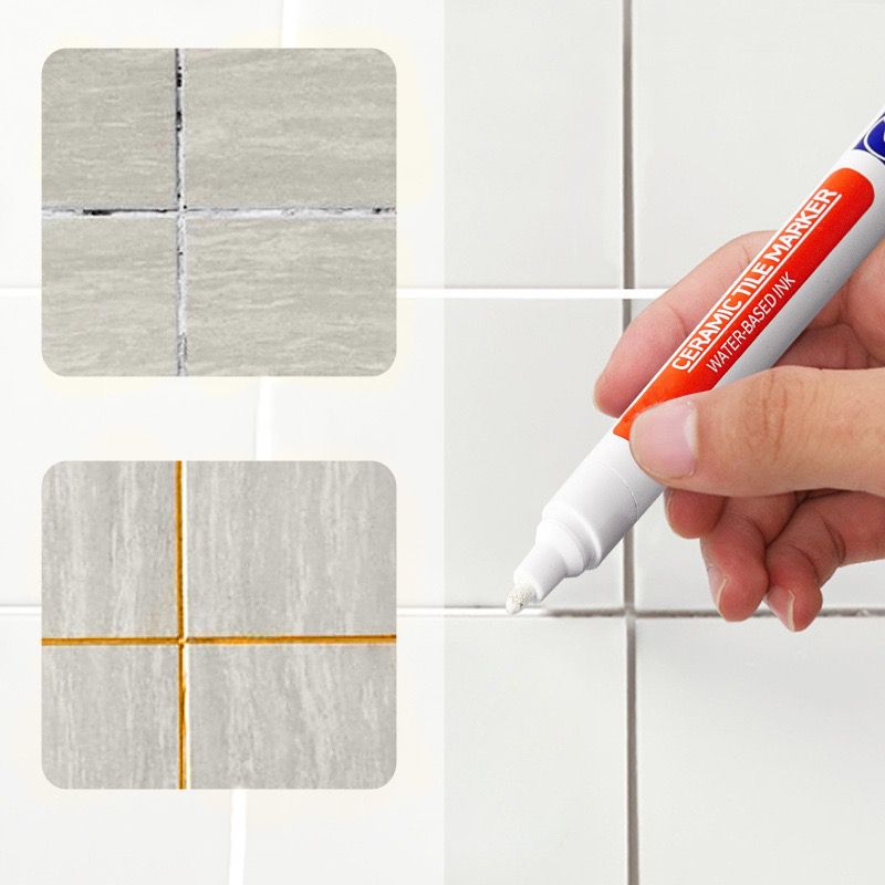 Grout Repair Pen - Waterproof Polymer Sealant, Anti-Mold Formula, Quick-Drying & Odorless - For Bathroom & Kitchen Tiles