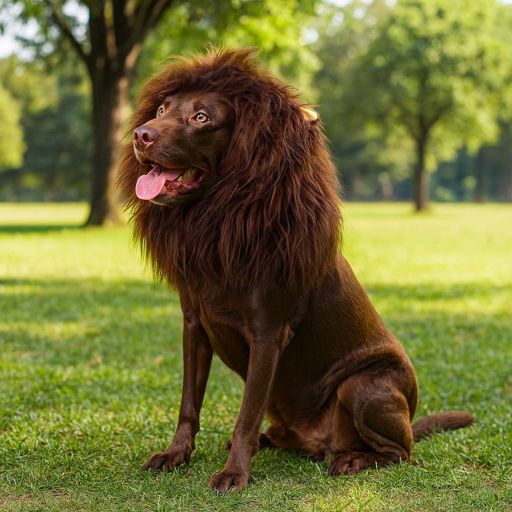 Halloween Dog Costume Lion Mane Wig