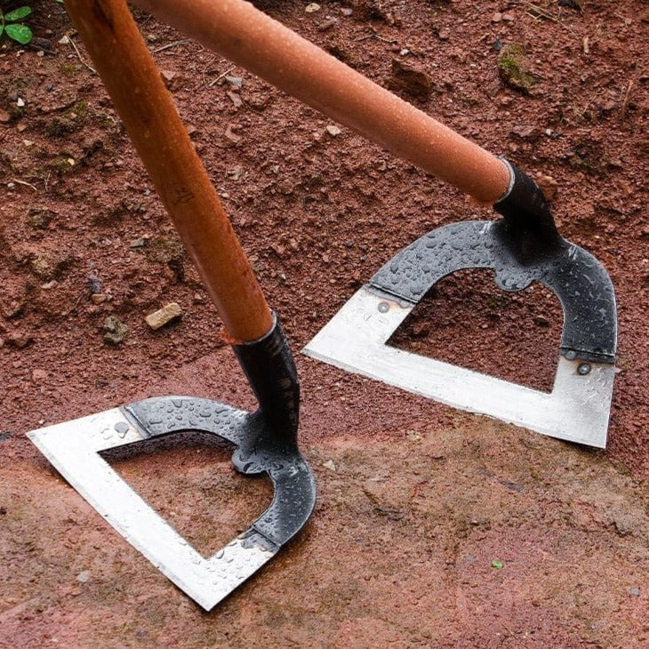 Hand-Forged Manganese Steel Garden Hoe for Weeding & Soil Loosening