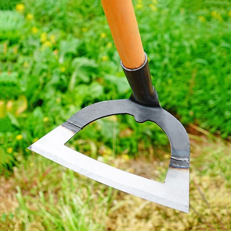 Hand-Forged Manganese Steel Garden Hoe for Weeding & Soil Loosening