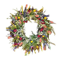 Handcrafted Lifelike Door Wreath with Seasonal Floral Arrangement