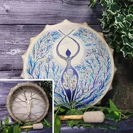 Handcrafted Tree of Life Shaman Drum