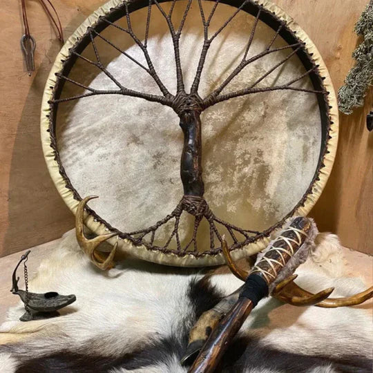 Handcrafted Tree of Life Shaman Drum