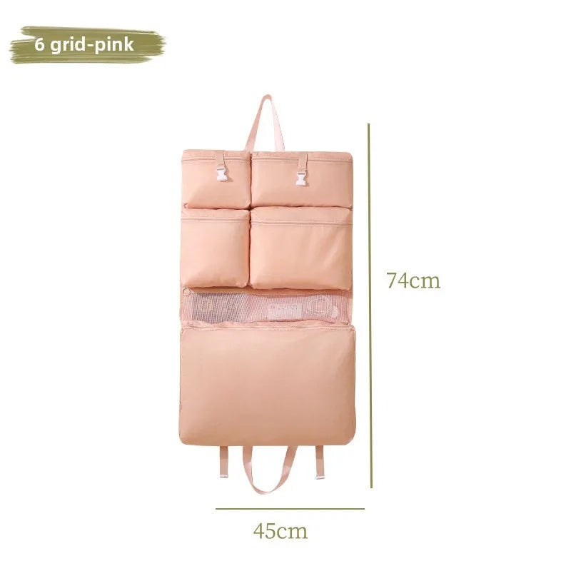 Hanging Travel Bag - Compact, Foldable Organizer with Multiple Compartments
