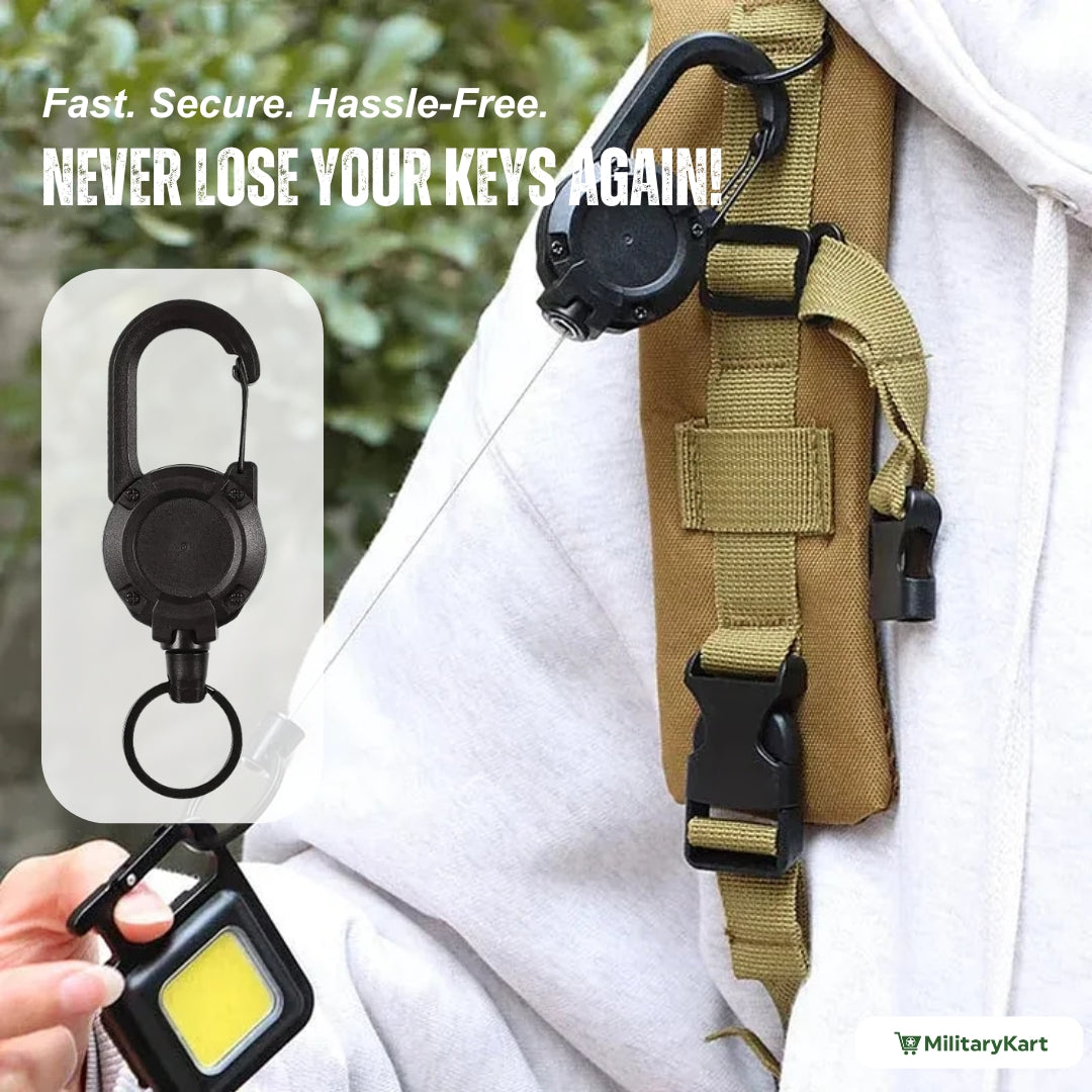 Heavy-Duty Retractable Keychain for Keys & ID Badges