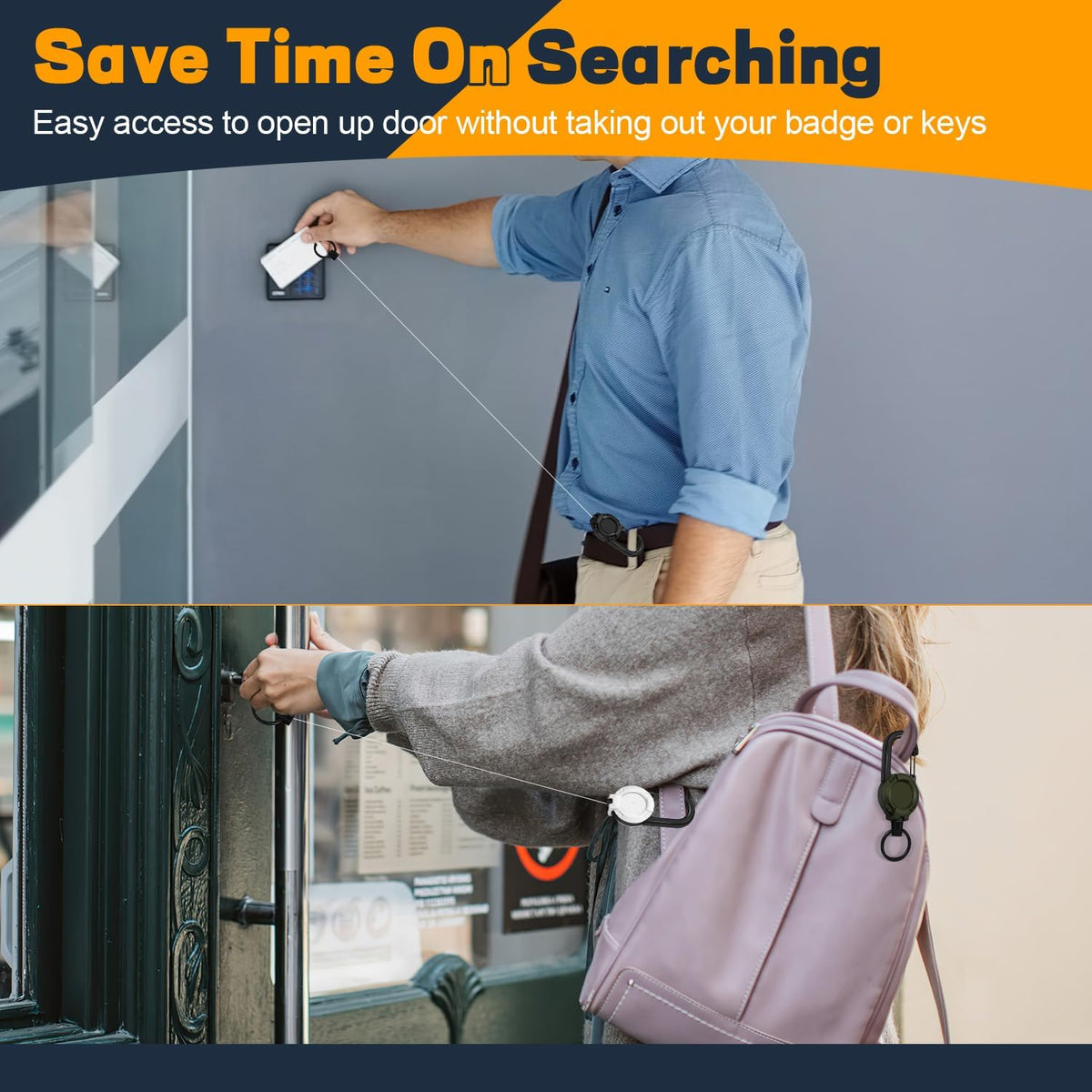 Heavy-Duty Retractable Keychain for Keys & ID Badges