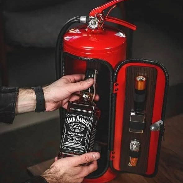 Hidden Fire Extinguisher Minibar – Novelty Drink Storage Cabinet