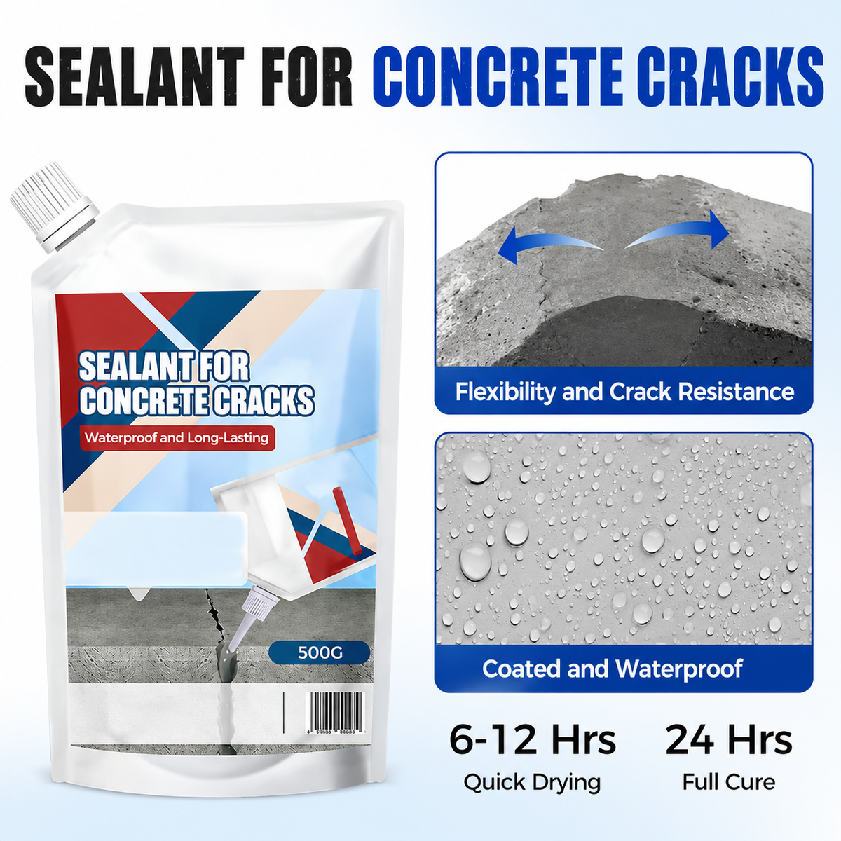 High-Performance Concrete Crack Sealant – Waterproof & Weatherproof