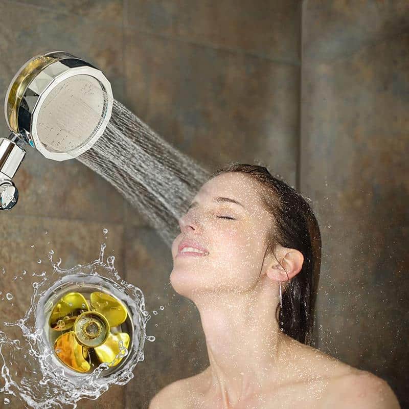 High-Pressure Water-Saving Shower Head with 360° Rotating Design