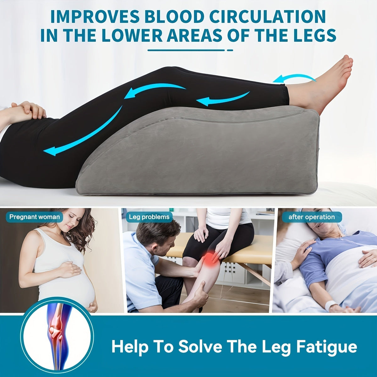 Inflatable Leg Elevation Pillow – For Improved Blood Circulation, Ideal for Sleeping