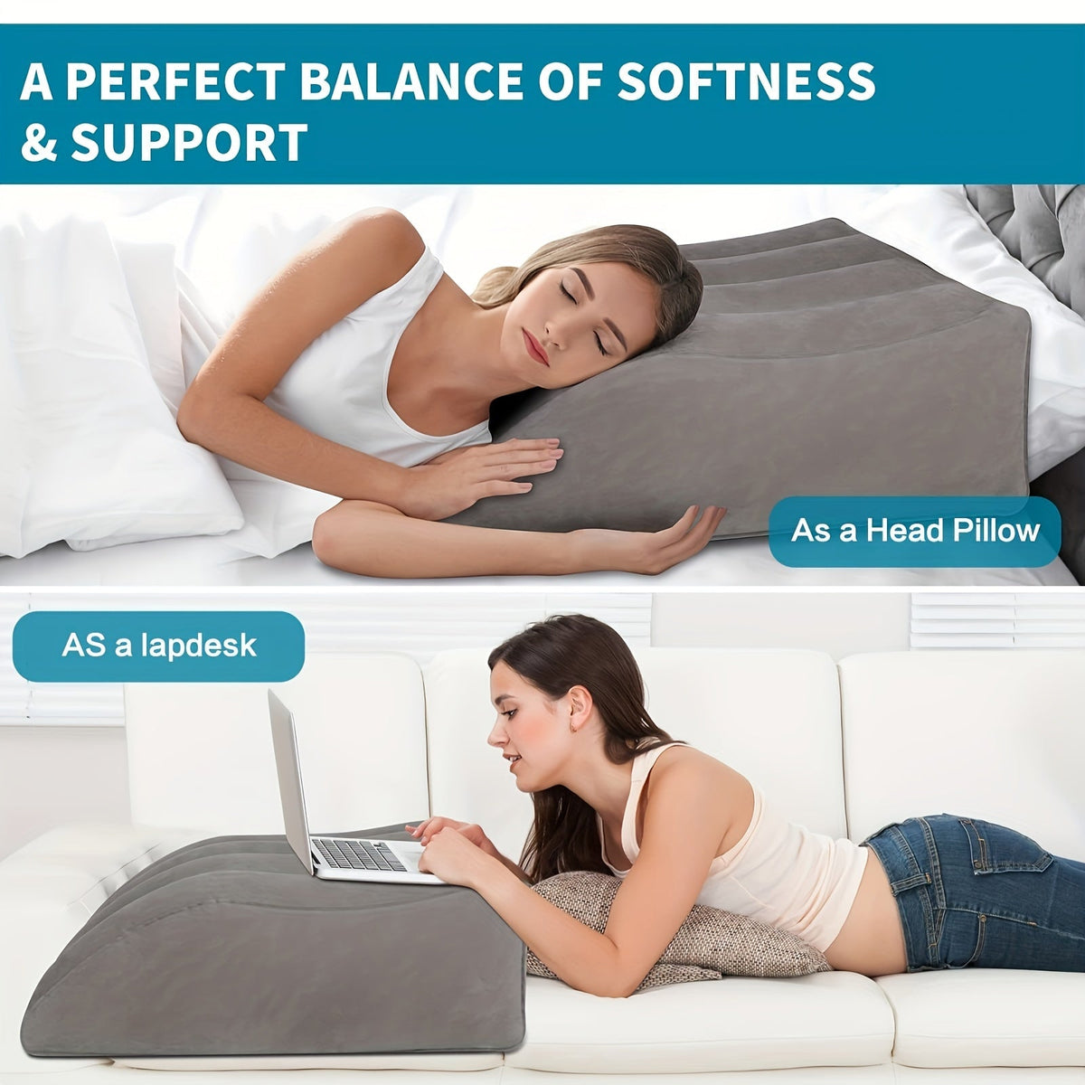 Inflatable Leg Elevation Pillow – For Improved Blood Circulation, Ideal for Sleeping