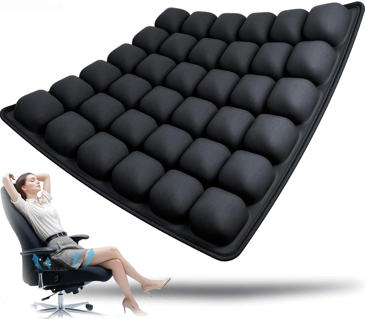 Inflatable Travel Cushion with Ergonomic Pressure Relief