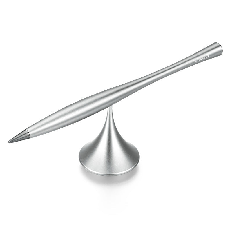 Inkless Eternal Metal Pen with Replaceable Metal Tip, Spinning Base and Smooth Aluminum Alloy Shell for Office, Work & Study