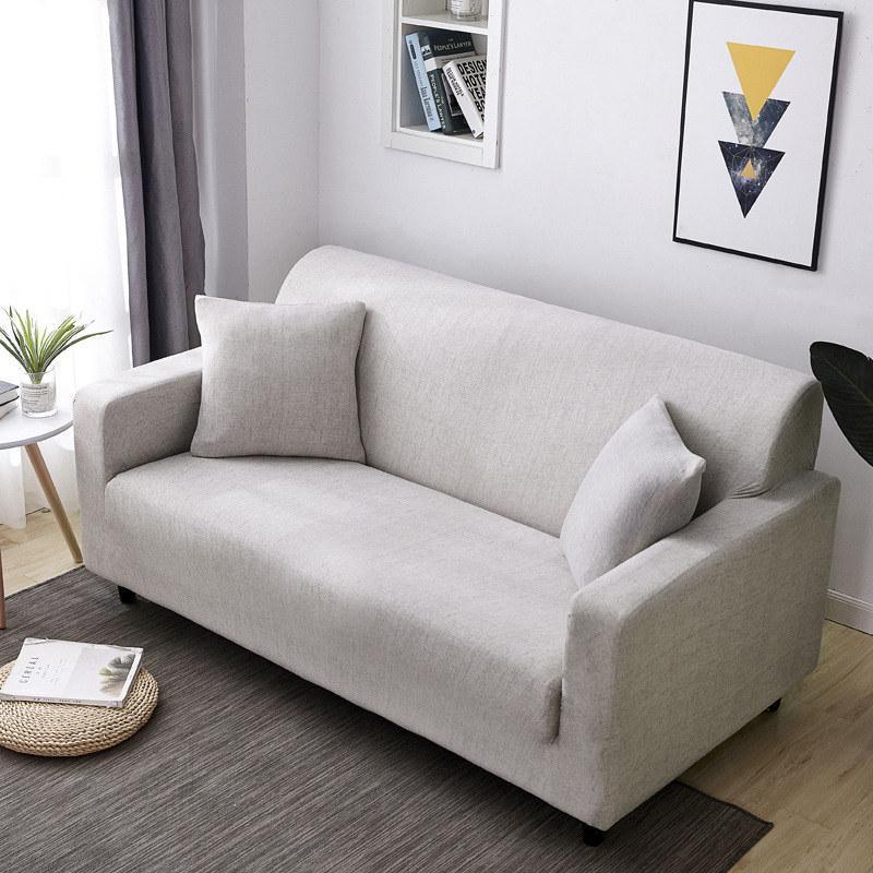 Ivory Universal Stretch Sofa Cover