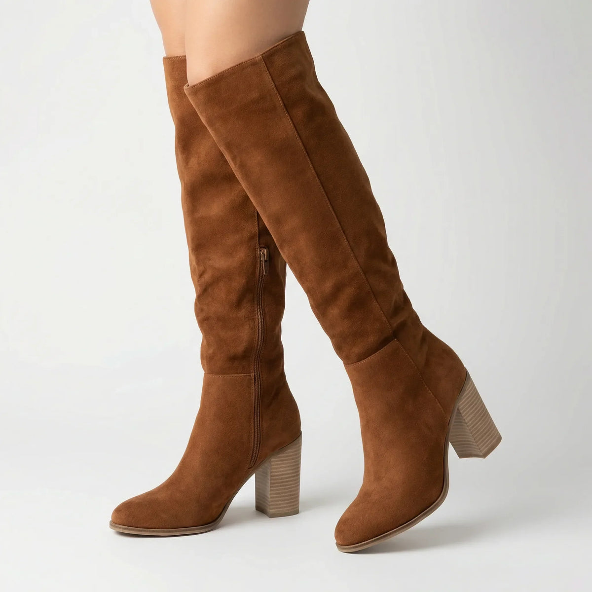 Knee-High Block Heel Boots