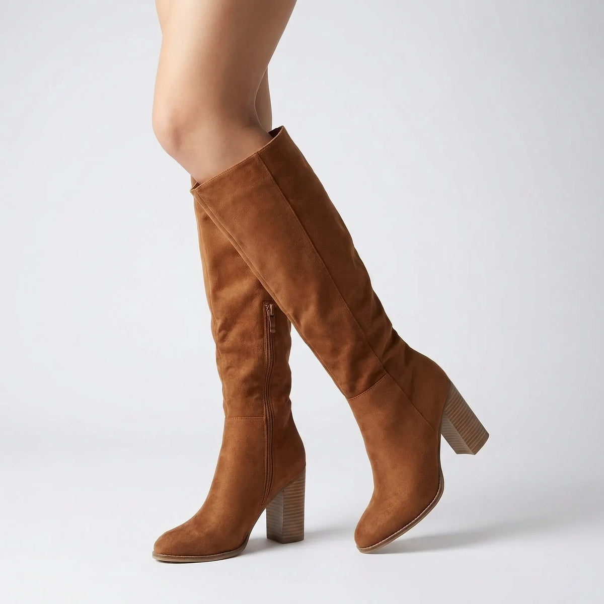 Knee-High Block Heel Boots