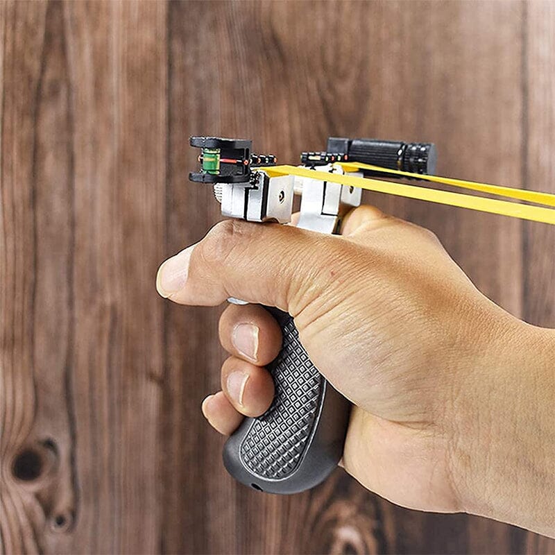 Laser-Guided Precision Slingshot for Outdoor Use