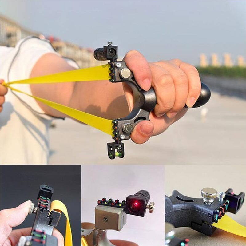 Laser-Guided Precision Slingshot for Outdoor Use