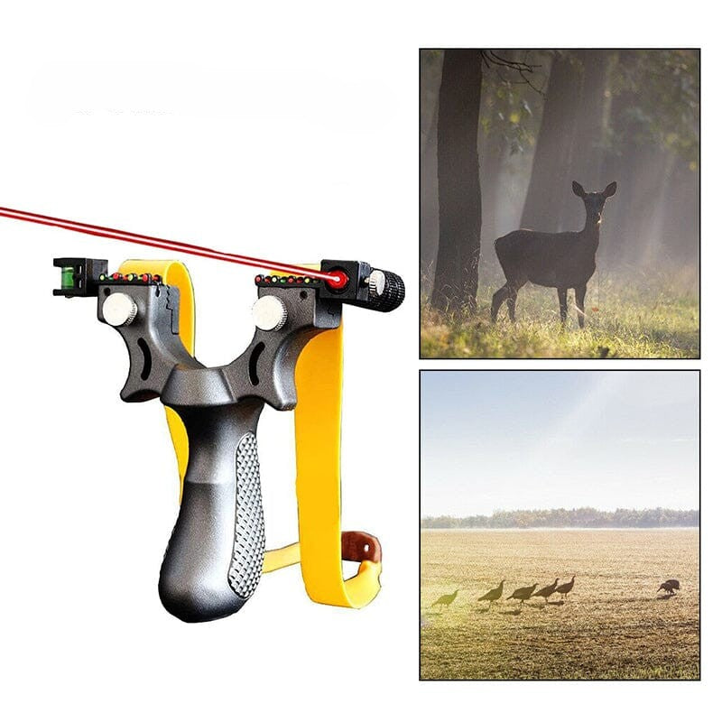 Laser-Guided Precision Slingshot for Outdoor Use