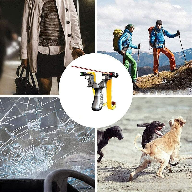 Laser-Guided Precision Slingshot for Outdoor Use