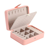 Leather Jewelry Box with Flap Lid - Luxury Storage