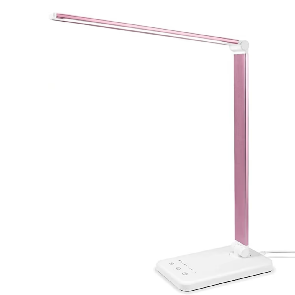 LED Desk and Table Lamp with USB Charging Port, 5 Lighting Modes and Brightness Levels