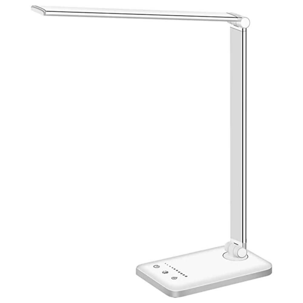 LED Desk and Table Lamp with USB Charging Port, 5 Lighting Modes and Brightness Levels