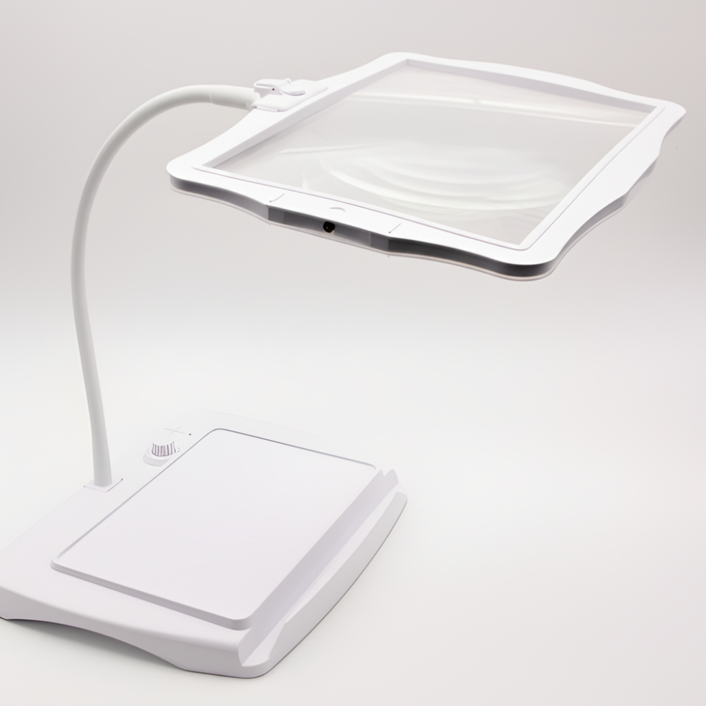 LED Magnifier Desk Lamp with Flexible Arm