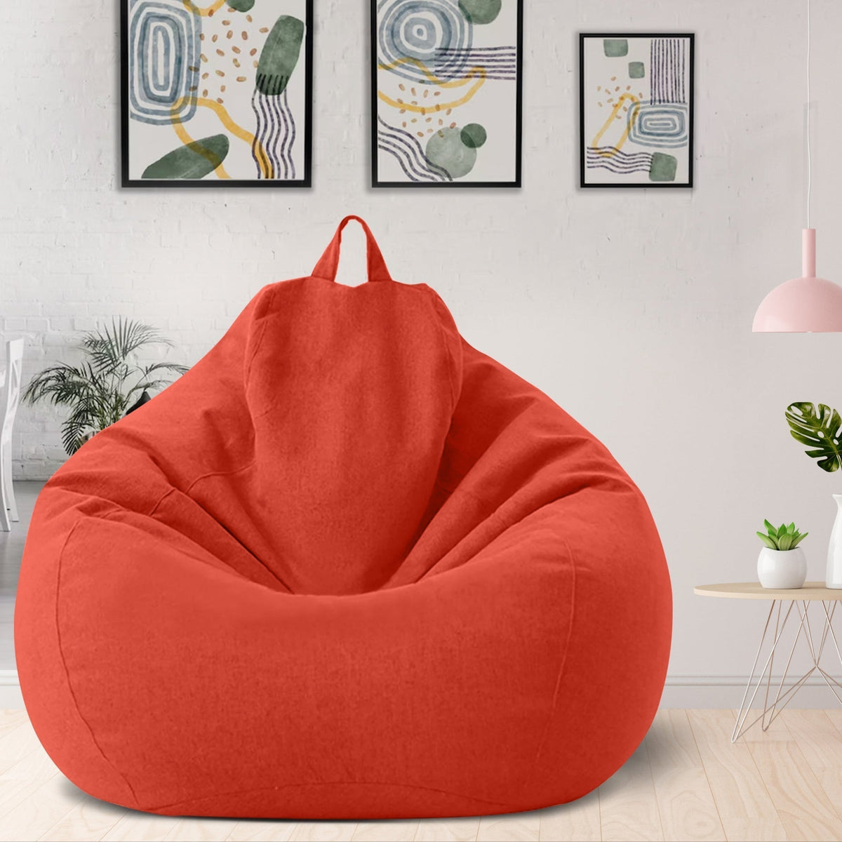 Linen Bean Bag - Ergonomic & Stylish Comfort Seating