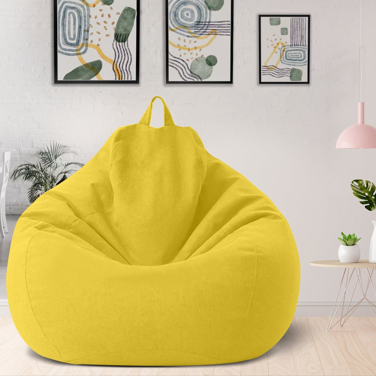 Linen Bean Bag - Ergonomic & Stylish Comfort Seating