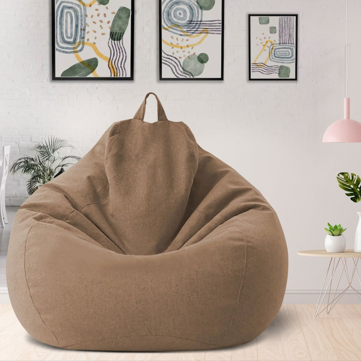 Linen Bean Bag - Ergonomic & Stylish Comfort Seating