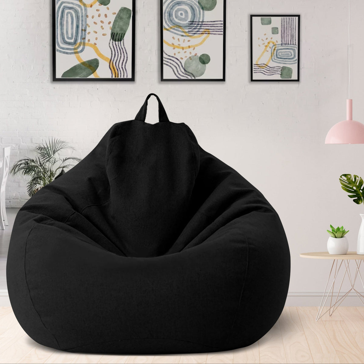 Linen Bean Bag - Ergonomic & Stylish Comfort Seating