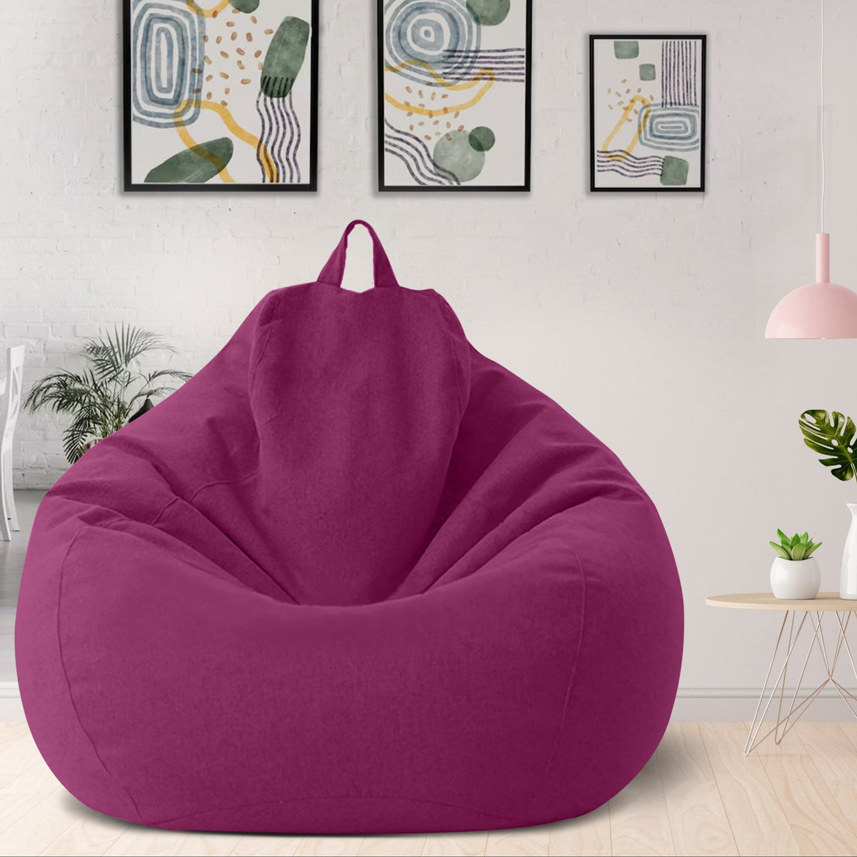 Linen Bean Bag - Ergonomic & Stylish Comfort Seating