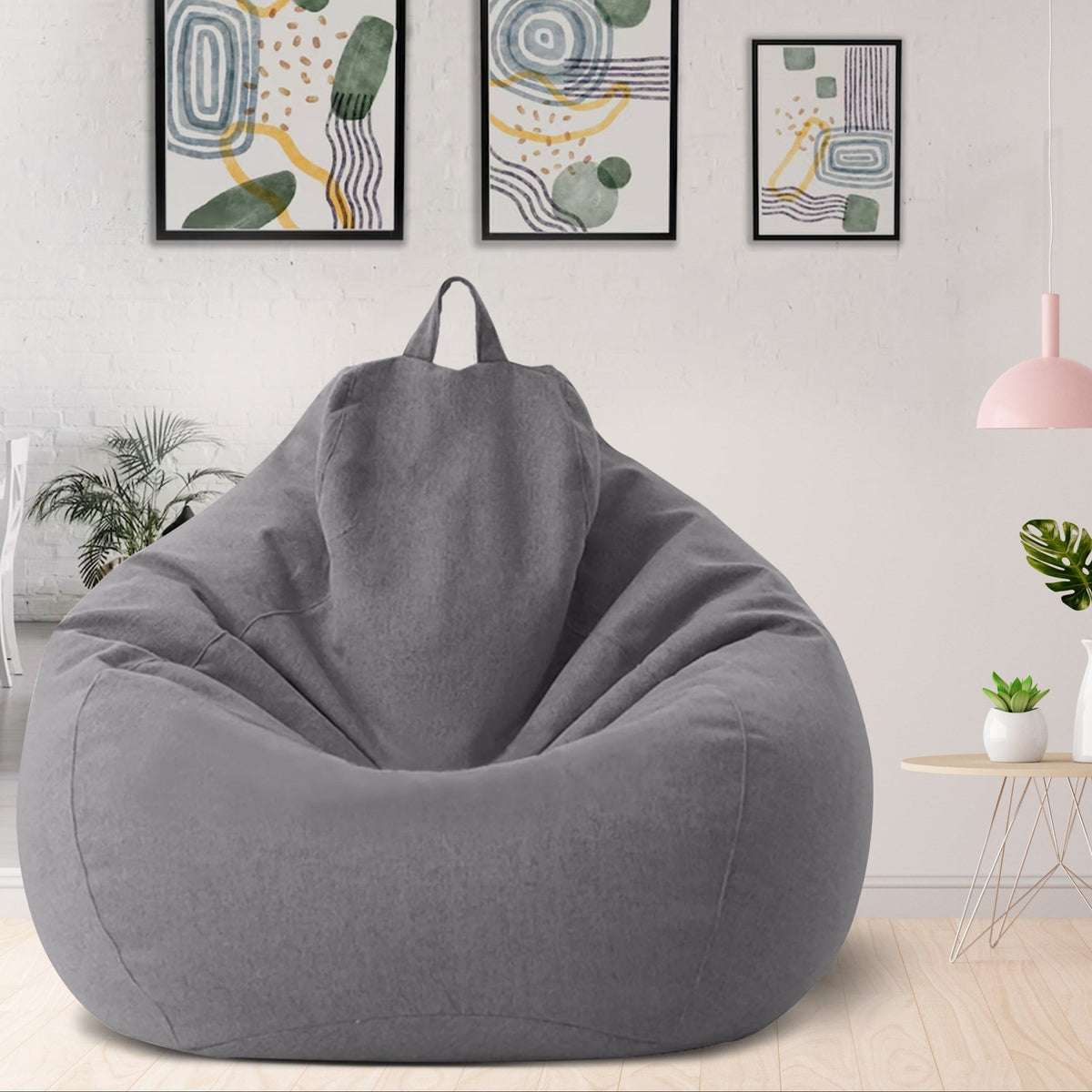 Linen Bean Bag - Ergonomic & Stylish Comfort Seating