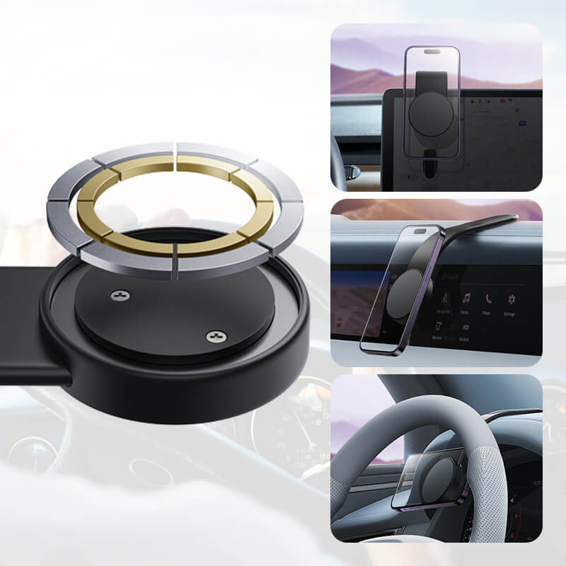 Magnetic Car Phone Mount with Charger